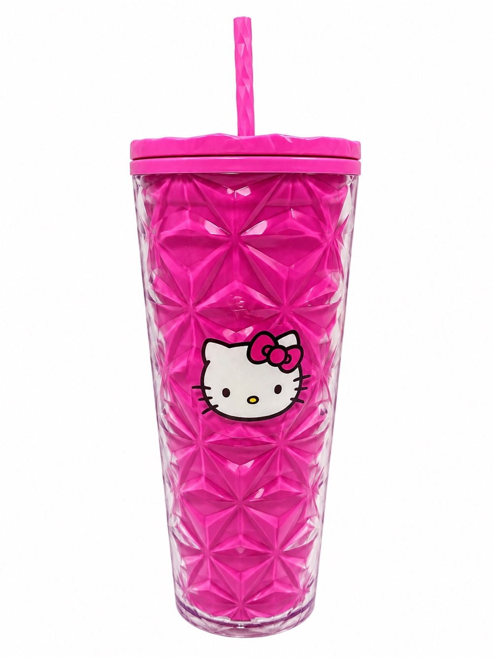 Sanrio Hello Kitty Hot Pink Tumbler with Straw